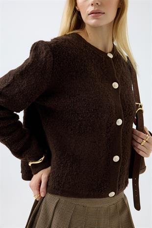 Ceremony Buklet Hırka - Kahverengi 