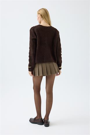 Ceremony Buklet Hırka - Kahverengi 