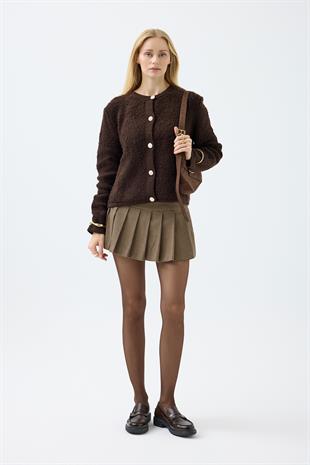 Ceremony Buklet Hırka - Kahverengi 