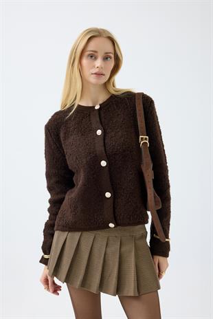 Ceremony Buklet Hırka - Kahverengi 