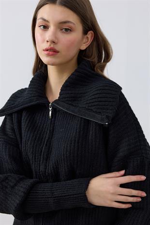 Claudia Balon Kol Hırka- Siyah