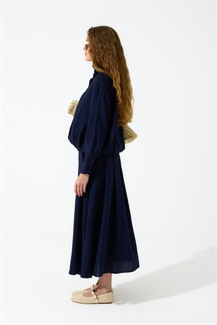 Dakota Bomber Pileli Modal Takım - Lacivert