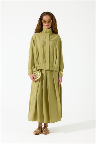 Dakota Bomber Pileli Modal Takım - Zeytin yeşili