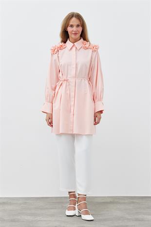 DEFNE ÇİÇEK DETAYLI GÖMLEK - YAVRUAĞZI