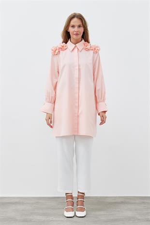 DEFNE ÇİÇEK DETAYLI GÖMLEK - YAVRUAĞZI