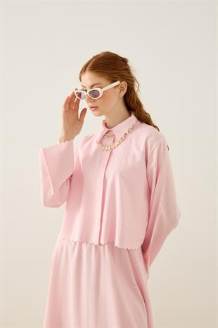 Dehlina Keten Takım - Pembe