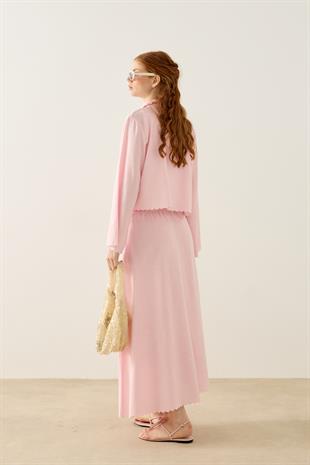 Dehlina Keten Takım - Pembe
