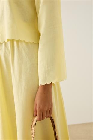 Dehlina Keten Takım - Sarı