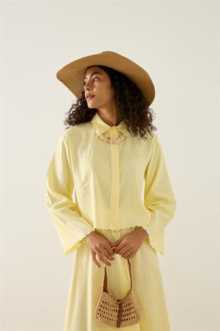 Dehlina Keten Takım - Sarı