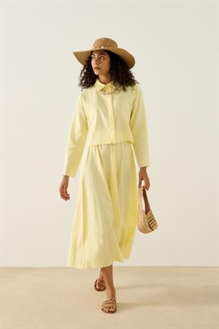 Dehlina Keten Takım - Sarı