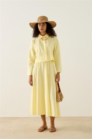 Dehlina Keten Takım - Sarı