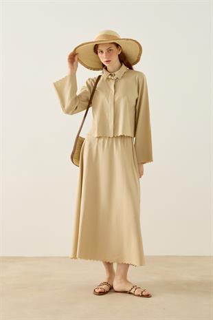 Dehlina Keten Takım - Vizon