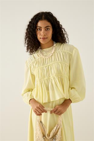 Diane Büzgülü Vual Takım - Limonsarı 