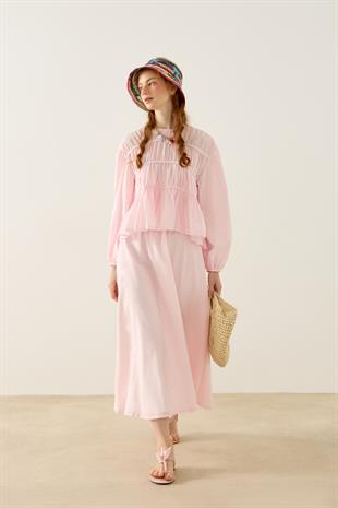 Diane Büzgülü Vual Takım - Pembe