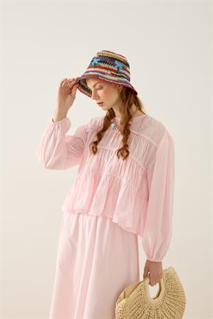 Diane Büzgülü Vual Takım - Pembe