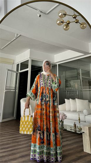 DOROTA VISCON ELBİSE - TURUNCU