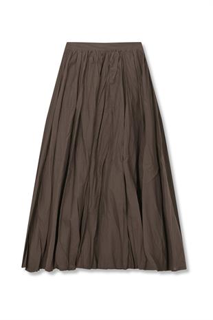 Elain Pamuk Vual Kraş Etek - Haki