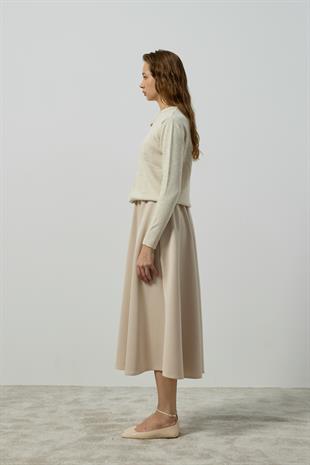 Elanor Garnili Hırka - Bej