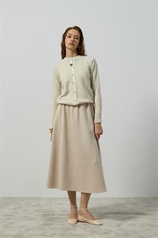 Elanor Garnili Hırka - Bej