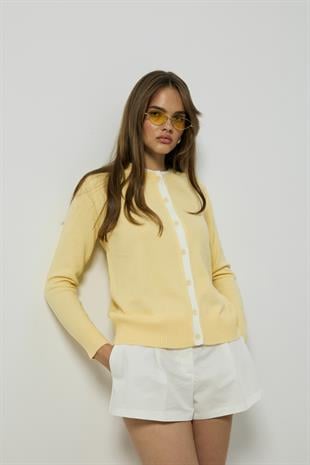 Elanor Garnili Hırka - Sarı