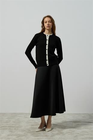 Elanor Garnili Hırka - Siyah