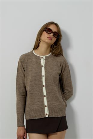 Elanor Garnili Hırka - Vizon 