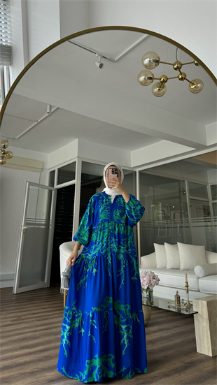 ELEANOR VISCON ELBİSE - MAVİ