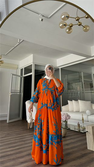 ELEANOR VISCON ELBİSE - TURUNCU