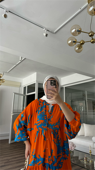 ELEANOR VISCON ELBİSE - TURUNCU