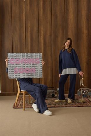 Eleni Pul İşlemeli Modal Takım - Lacivert