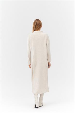 ELİSA TRİKO ELBİSE - BEJ