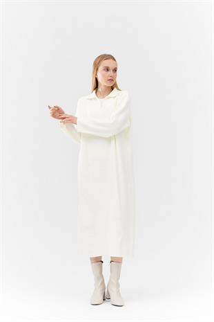 ELİSA TRİKO ELBİSE- EKRU