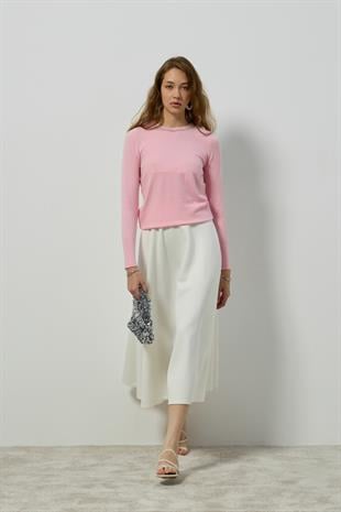 Eloise Taşlı Bluz - Pembe