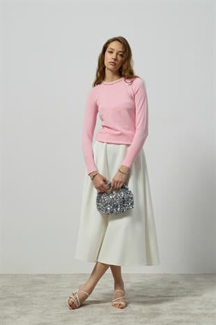 Eloise Taşlı Bluz - Pembe