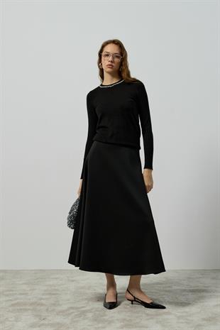 Eloise Taşlı Bluz - Siyah