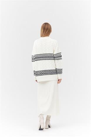 EMİLY FİTİLLİ TRİKO KLOŞ ETEK - EKRU