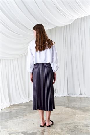 EMY PLİSOLE ETEK - ANTRASİT 