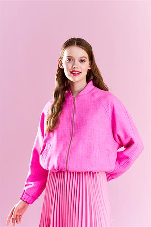 EMY PLİSOLE ETEK - PEMBE