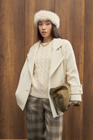 Fancy Nervürlü Ekose Pantolon - Yeşil 