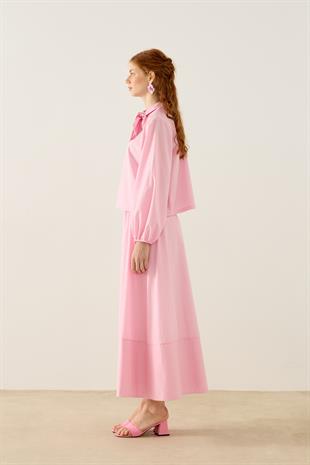 Felicity Bağlamalı Dikişli Takım - Pembe