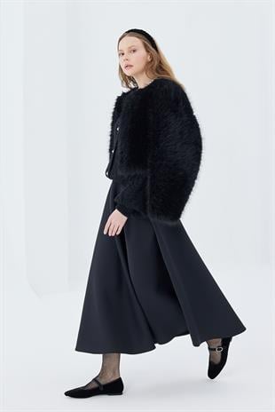 FLORA KÜRK CEKET - SİYAH 