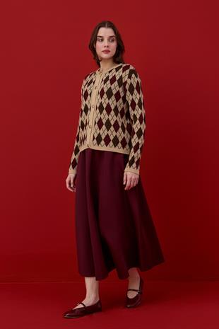 Gilda Baklava Desenli Hırka 