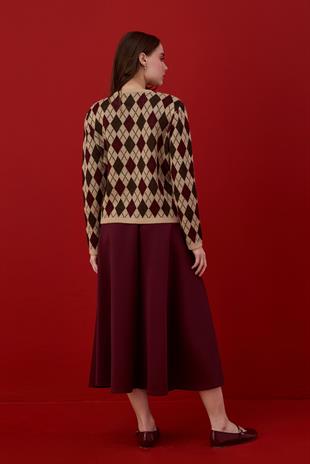 Gilda Baklava Desenli Hırka 