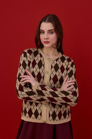 Gilda Baklava Desenli Hırka 