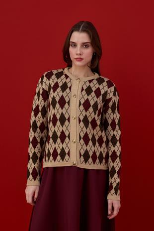 Gilda Baklava Desenli Hırka 