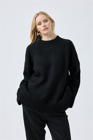 Hannah Basic Kazak - Siyah 