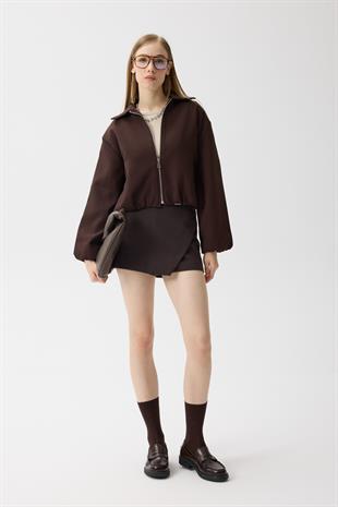 Harmony Bomber Ceket - Kahverengi 