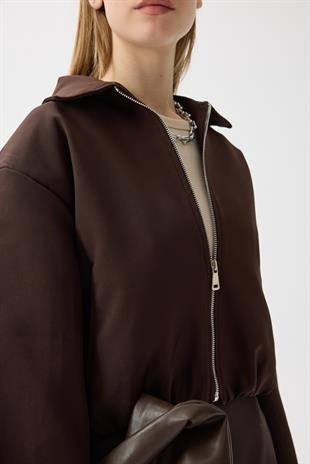 Harmony Bomber Ceket - Kahverengi 
