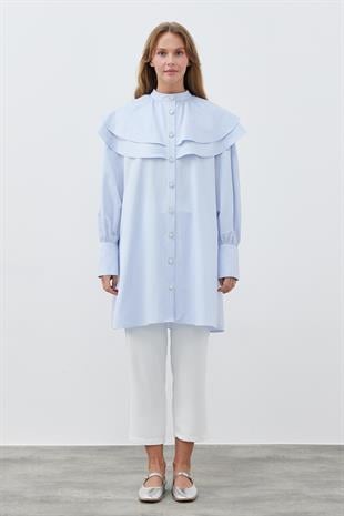 HEİDİ GENİŞ YAKALI GÖMLEK- BEBE MAVİ