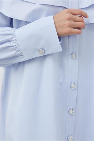 HEİDİ GENİŞ YAKALI GÖMLEK- BEBE MAVİ